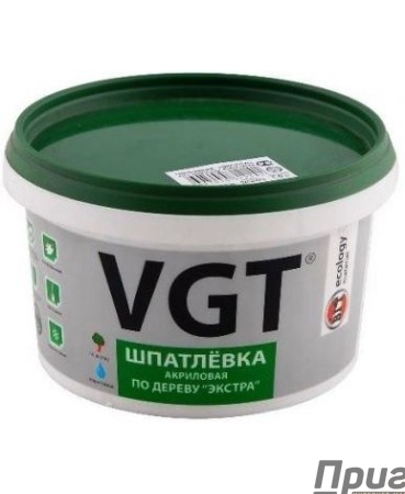 Шпаклевка по дереву "ВГТ ЭКСТРА" белая 0,3 кг