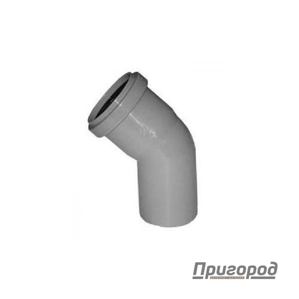 Отвод ПВХ 50х45* серый