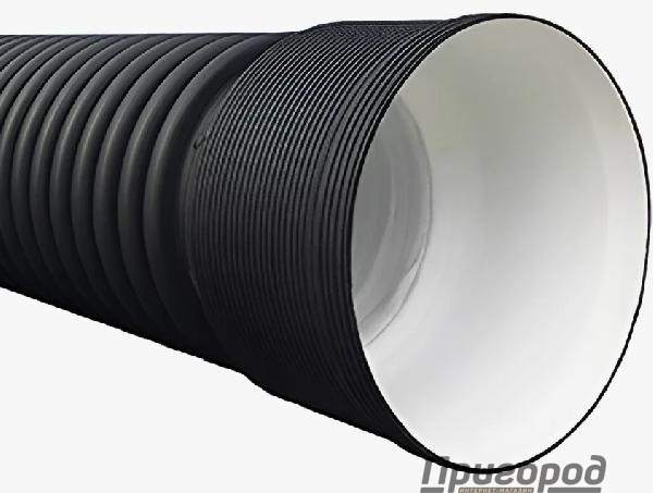 Труба двухслойная черная с раструбом 292/250 (6м) 